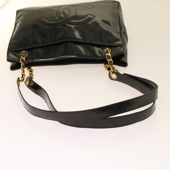 CHANEL Chain Shoulder Bag Patent leather Black CC Auth ar9959B - Picture 7 of 16